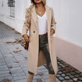 Eleganter Damenmantel mit Reverskragen und praktischen Taschen | A&B - 5 - Annoboutique