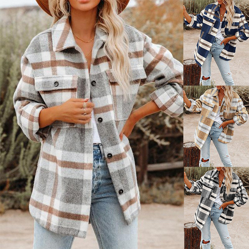 Oversized Damenjacke mit lässigem Schnitt und praktischen Taschen | A&B - 1 - Annoboutique