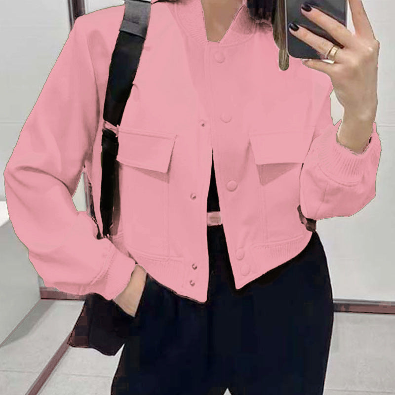 Damen Jacke mit Stehkragen und praktischen Taschen | A&B - 5 - Annoboutique