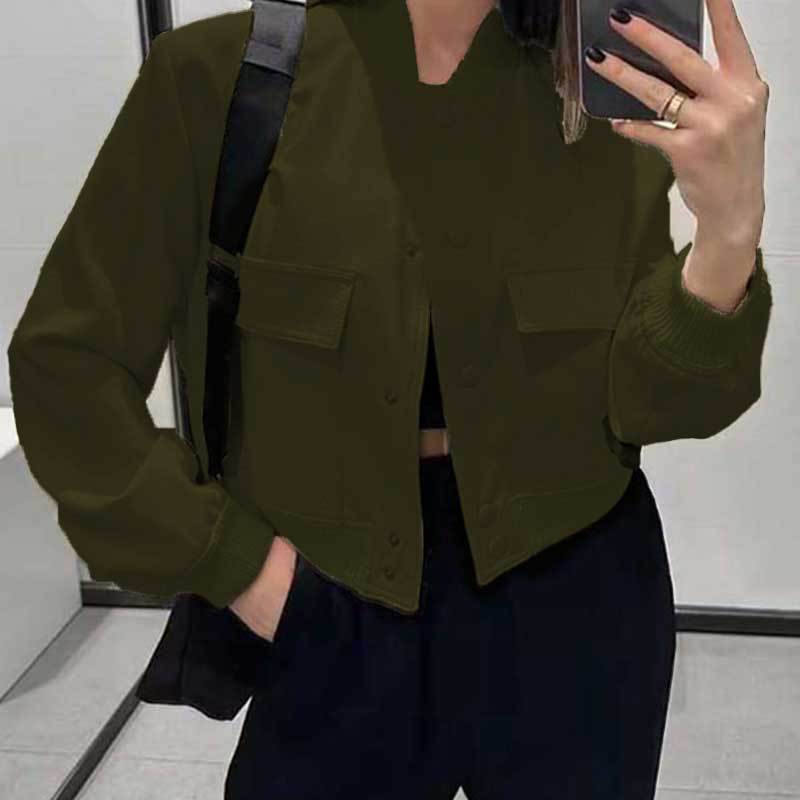 Damen Jacke mit Stehkragen und praktischen Taschen | A&B - 6 - Annoboutique
