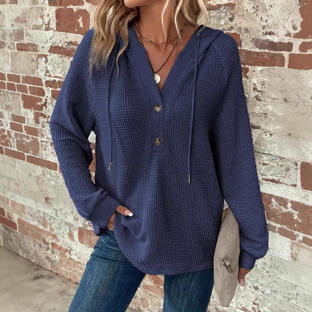 Hoodie Damen mit Knopfdetails und Kapuze | A&B - 4 - Annoboutique