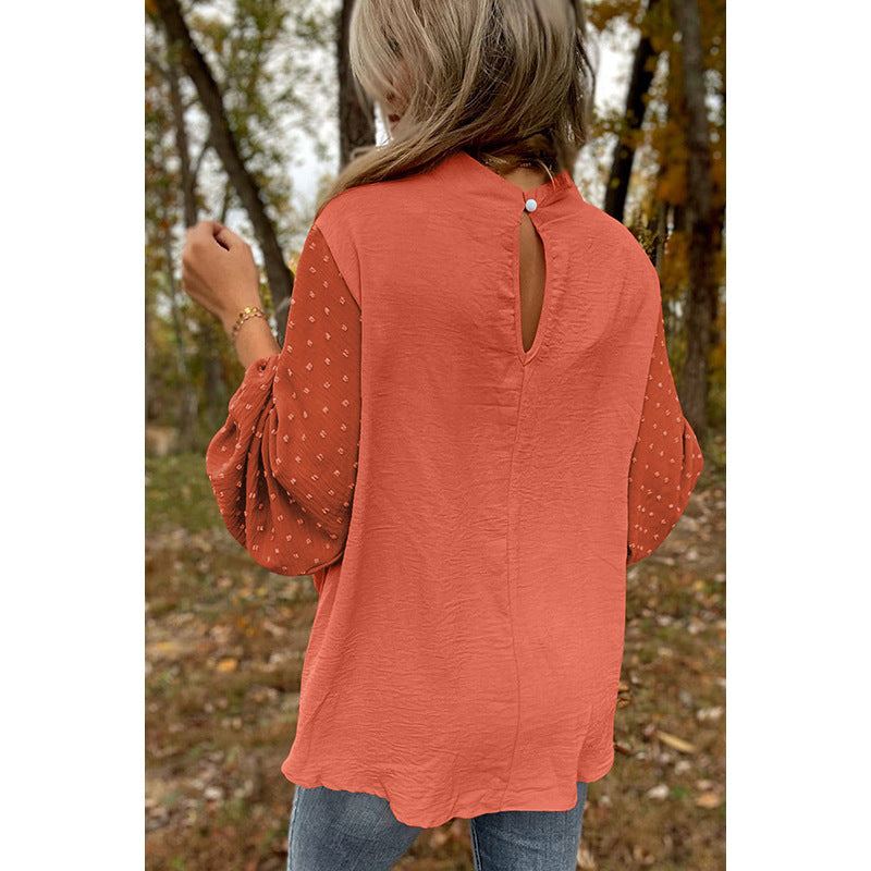 Bluse Damen mit lässigem Schnitt und Puffärmeln | A&B - 1 - Annoboutique