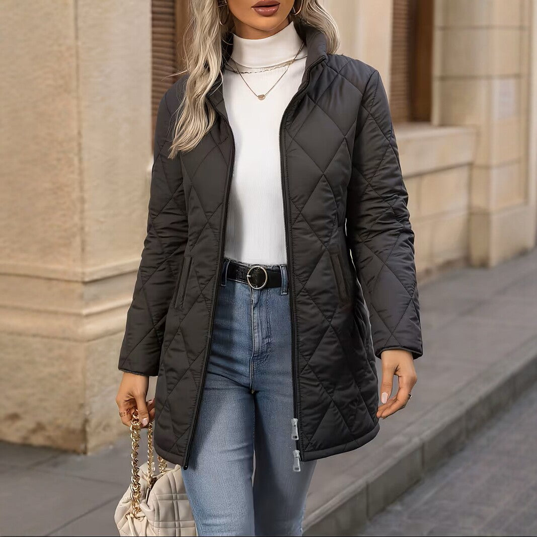 Steppjacke Damen mit lässigem Schnitt und praktischen Taschen | A&B - 6 - Annoboutique