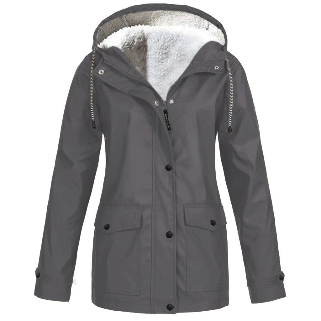 Damenjacke mit Kapuze und praktischen Taschen | A&B - 3 - Annoboutique