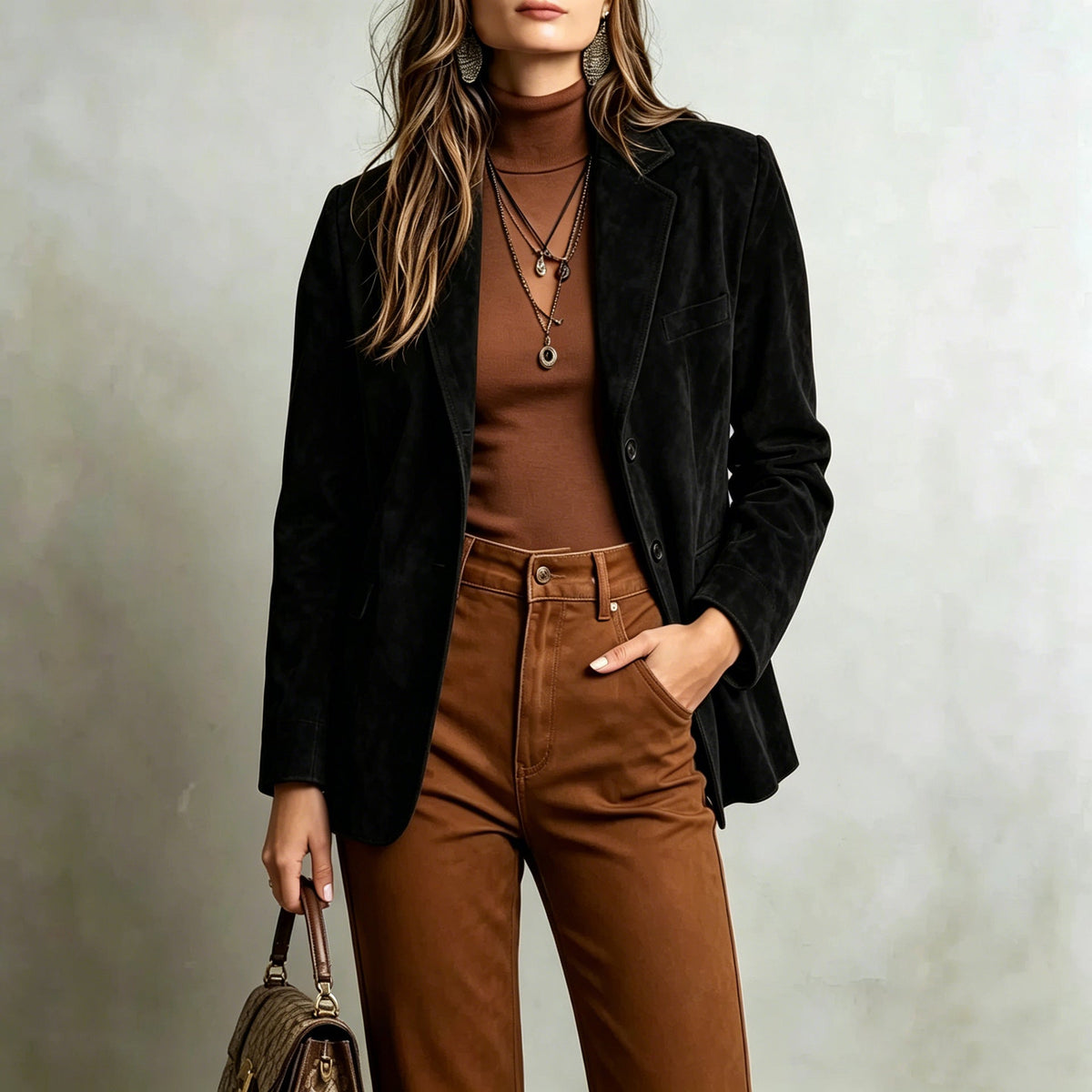 Blazer Damen mit tailliertem Schnitt und elegantem Design | A&B - 4 - Annoboutique