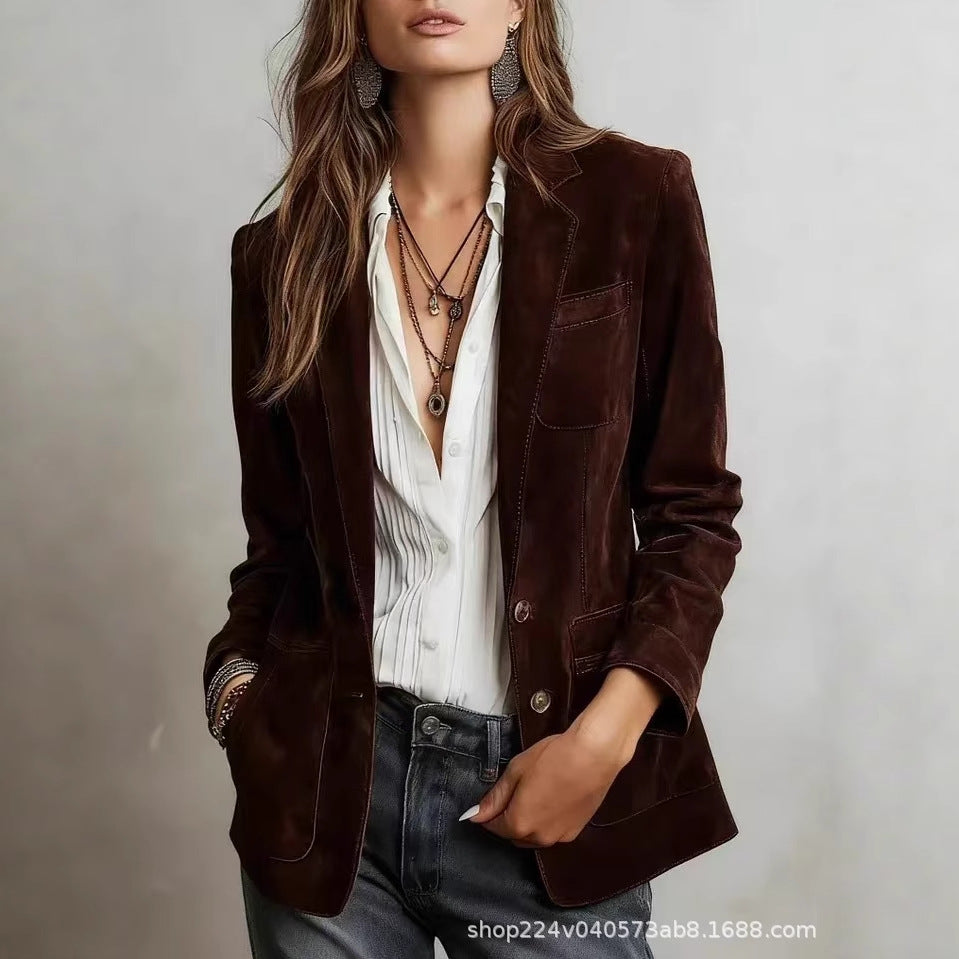 Blazer Damen mit taillierter Passform und elegantem Revers | A&B - 4 - Annoboutique