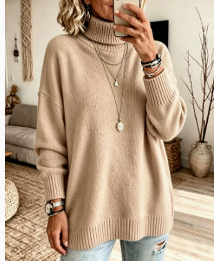 Pullover Damen mit Stehkragen und lockerer Passform | A&B - 7 - Annoboutique
