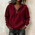 Hoodie Damen mit modernem Schnitt und praktischem Reißverschluss | A&B - 7 - Annoboutique