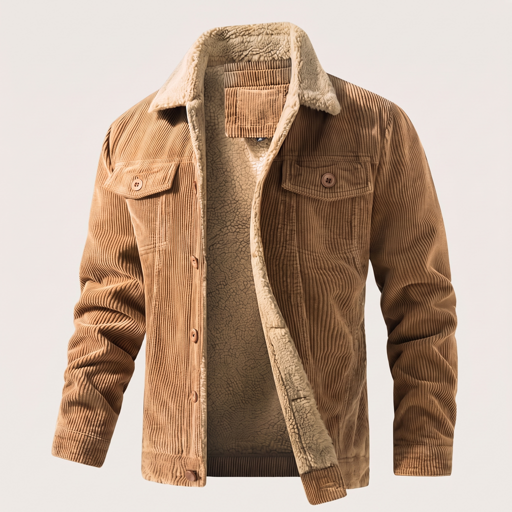 Herrenjacke mit Sherpa-Kragen und praktischen Taschen | A&B - 7 - Annoboutique