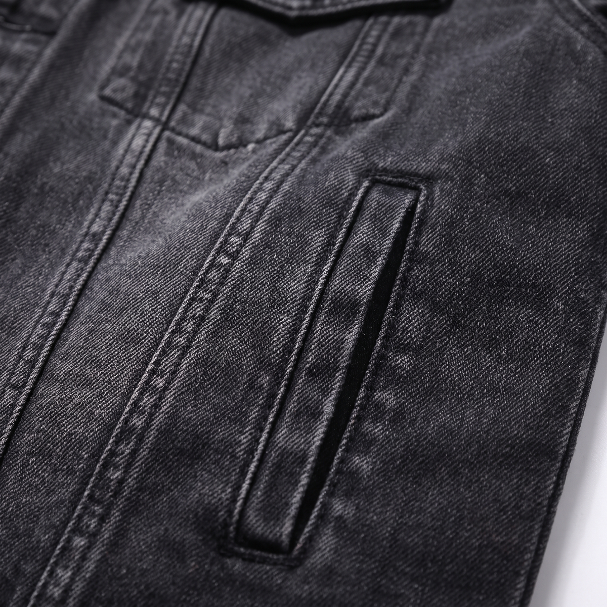 Denim Jacke Herren mit Kapuze und weichem Futter | A&B - 3 - Annoboutique