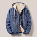 Denim Jacke Herren mit Kapuze und weichem Futter | A&B - 4 - Annoboutique