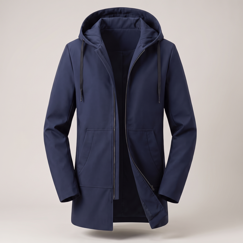 Moderne Herrenjacke mit Kapuze und praktischen Taschen | A&B - 5 - Annoboutique