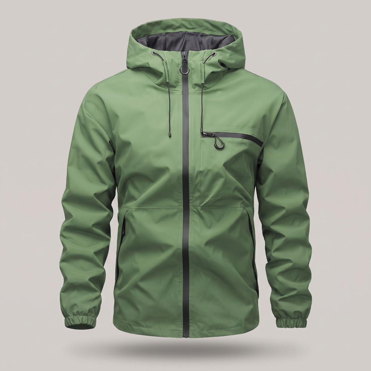 Sportliche Herrenjacke mit verstellbarer Kapuze und praktischer Brusttasche | A&B - 4 - Annoboutique