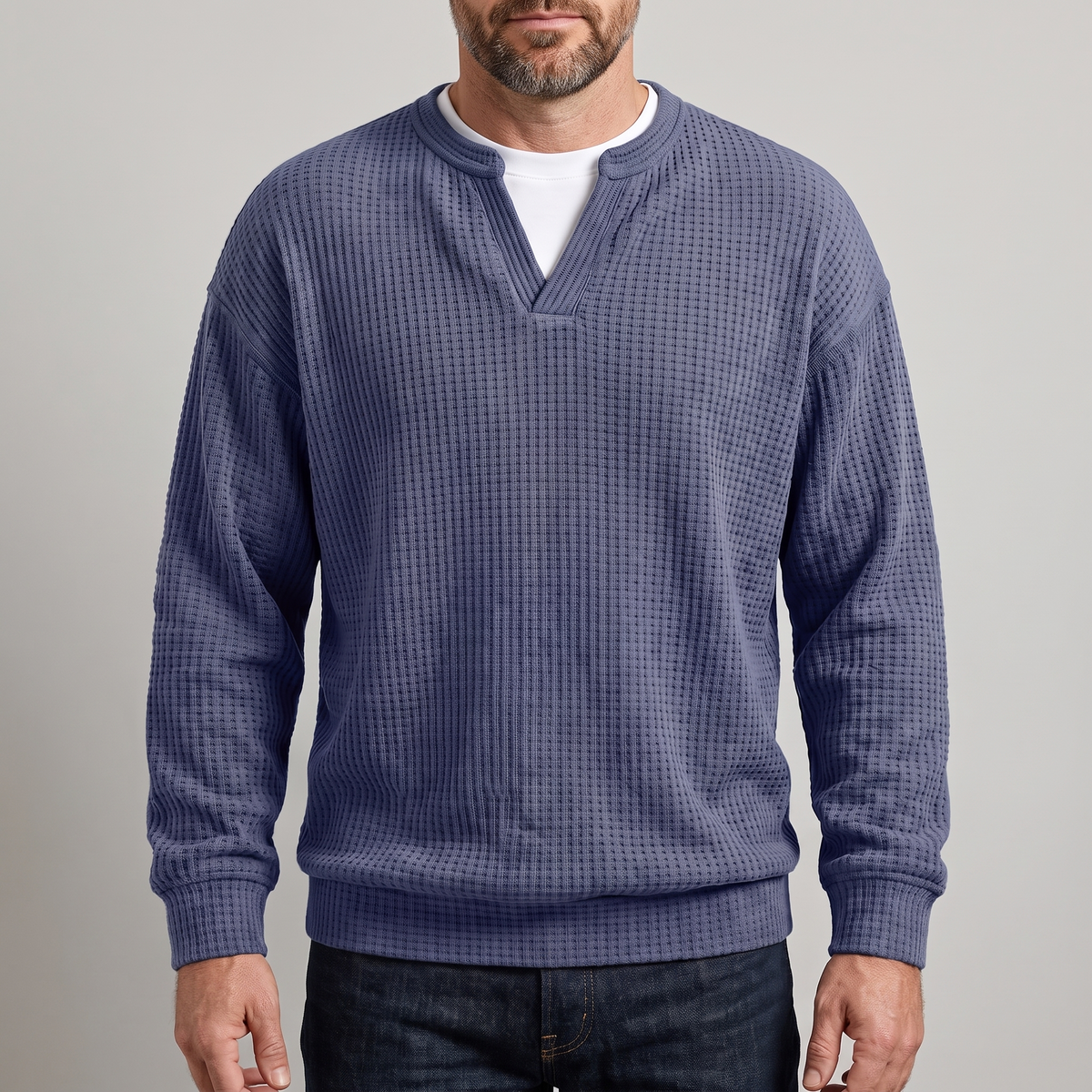 Pullover Herren mit modernem Schnitt und V-Ausschnitt | A&B - 1 - Annoboutique