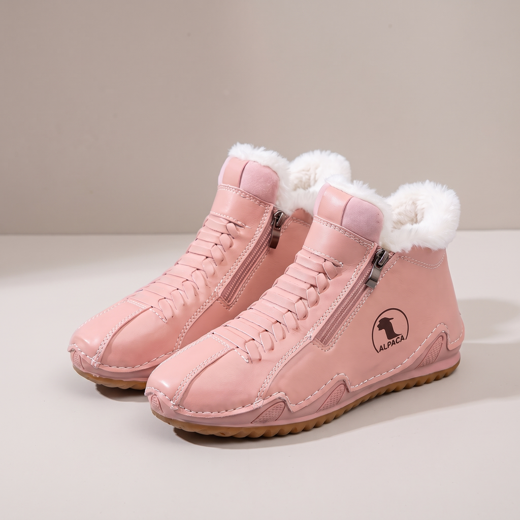 Damen Boots mit seitlichem Reißverschluss und kuscheligem Innenfutter | A&B - 5 - Annoboutique