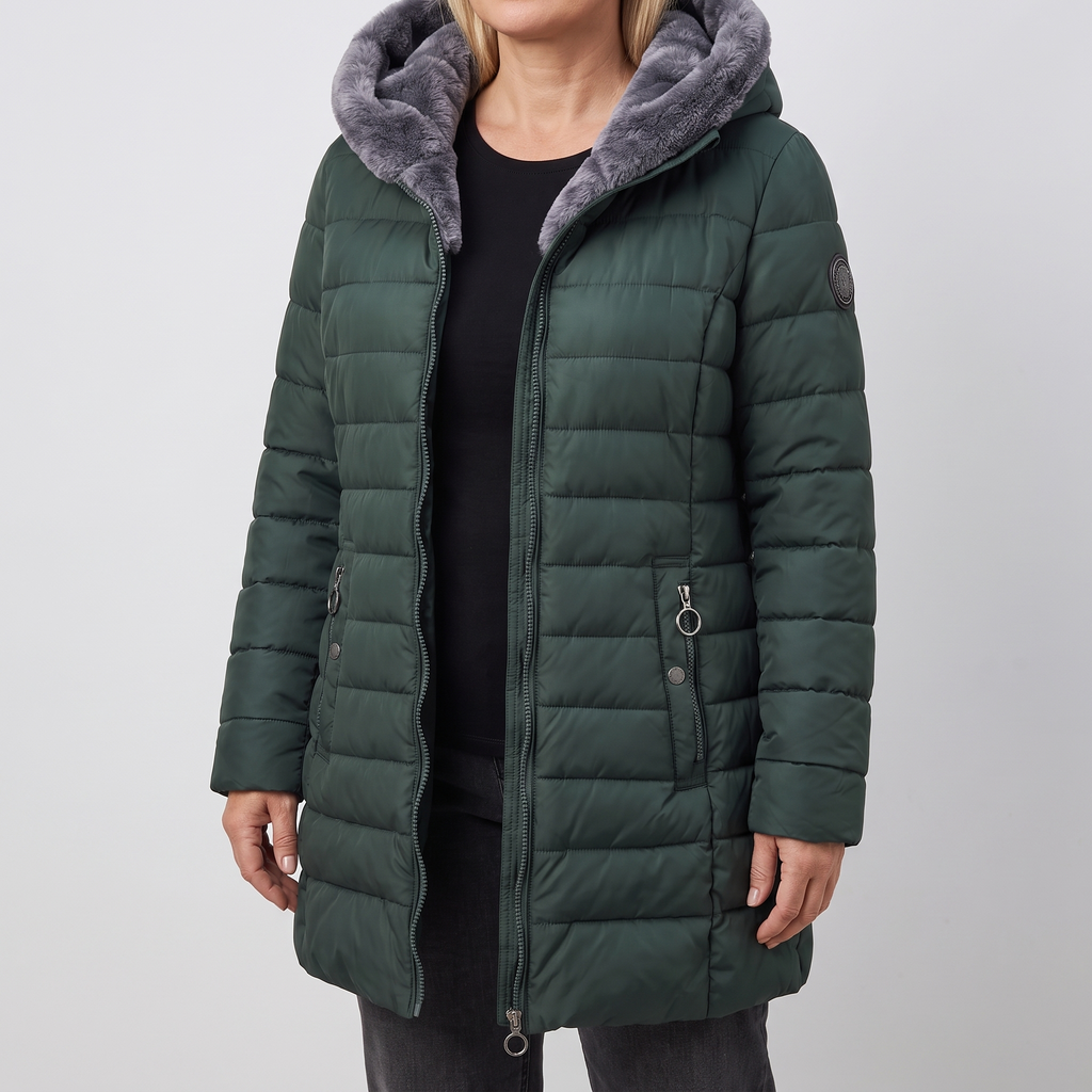 Winterjacke Damen mit Kapuze und Reißverschluss | A&B - 1 - Annoboutique