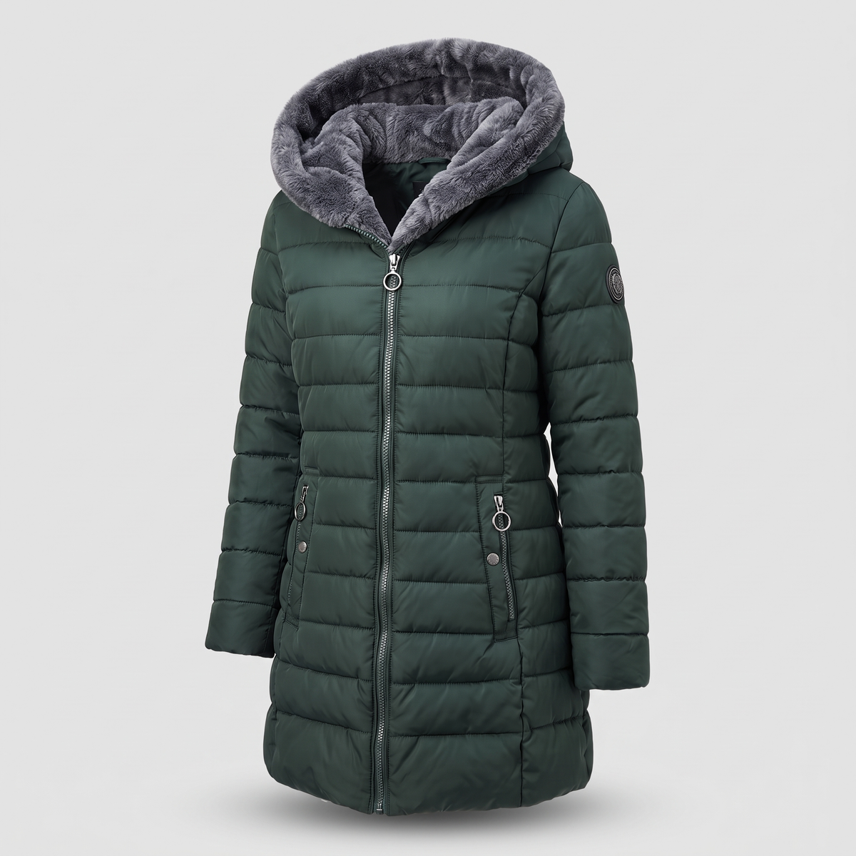 Winterjacke Damen mit Kapuze und Reißverschluss | A&B - 3 - Annoboutique