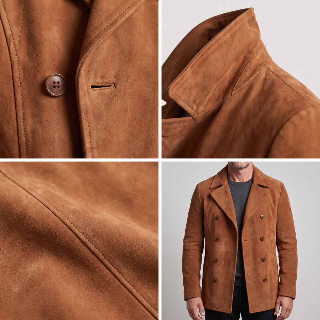 Herrenjacke mit doppelter Knopfreihe und klassischem Revers | A&B - 7 - Annoboutique