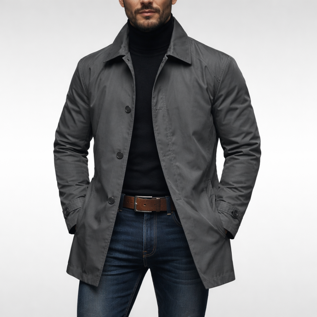 Herrenjacke mit klassischem Schnitt und praktischen Taschen | A&B - 2 - Annoboutique