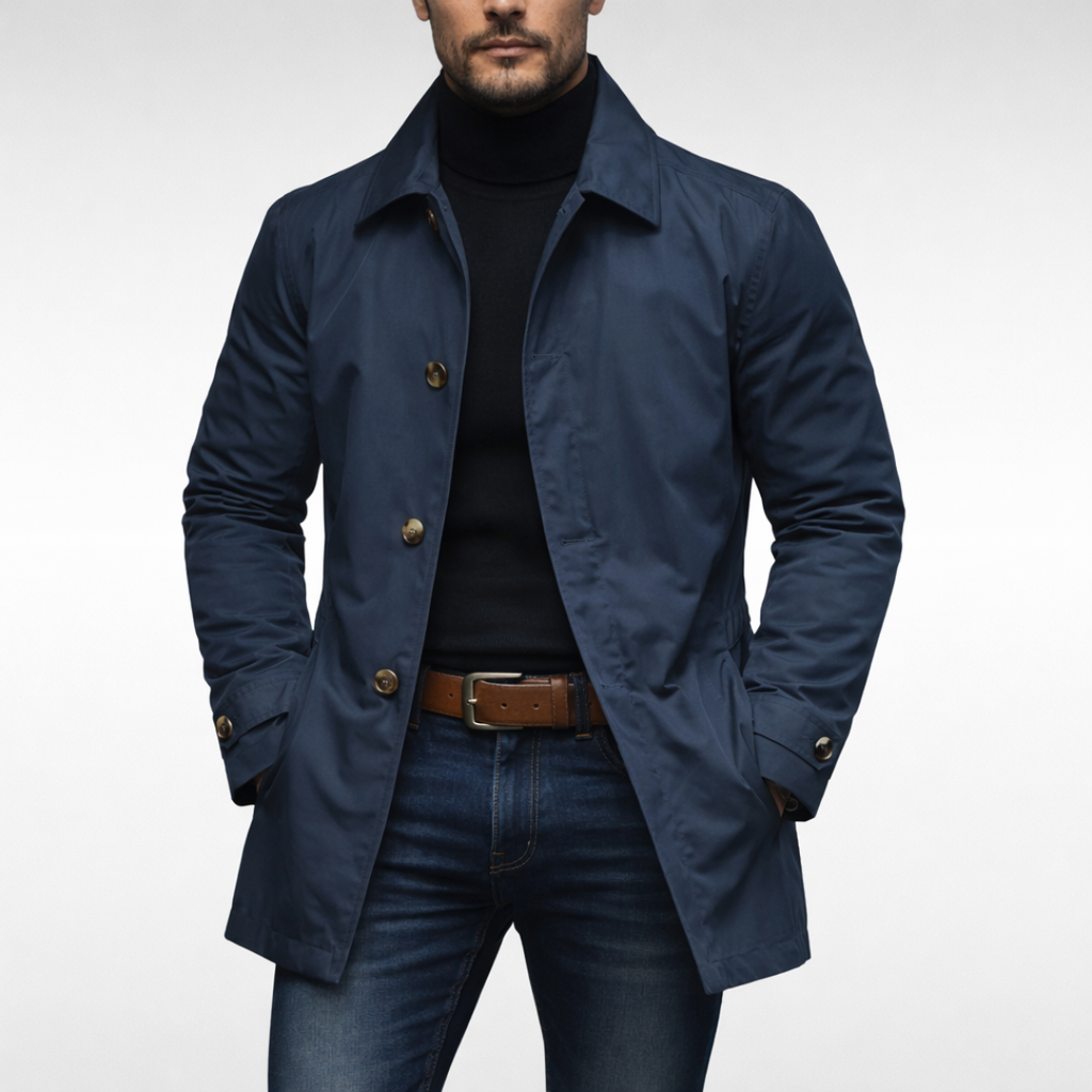 Herrenjacke mit klassischem Schnitt und praktischen Taschen | A&B - 3 - Annoboutique