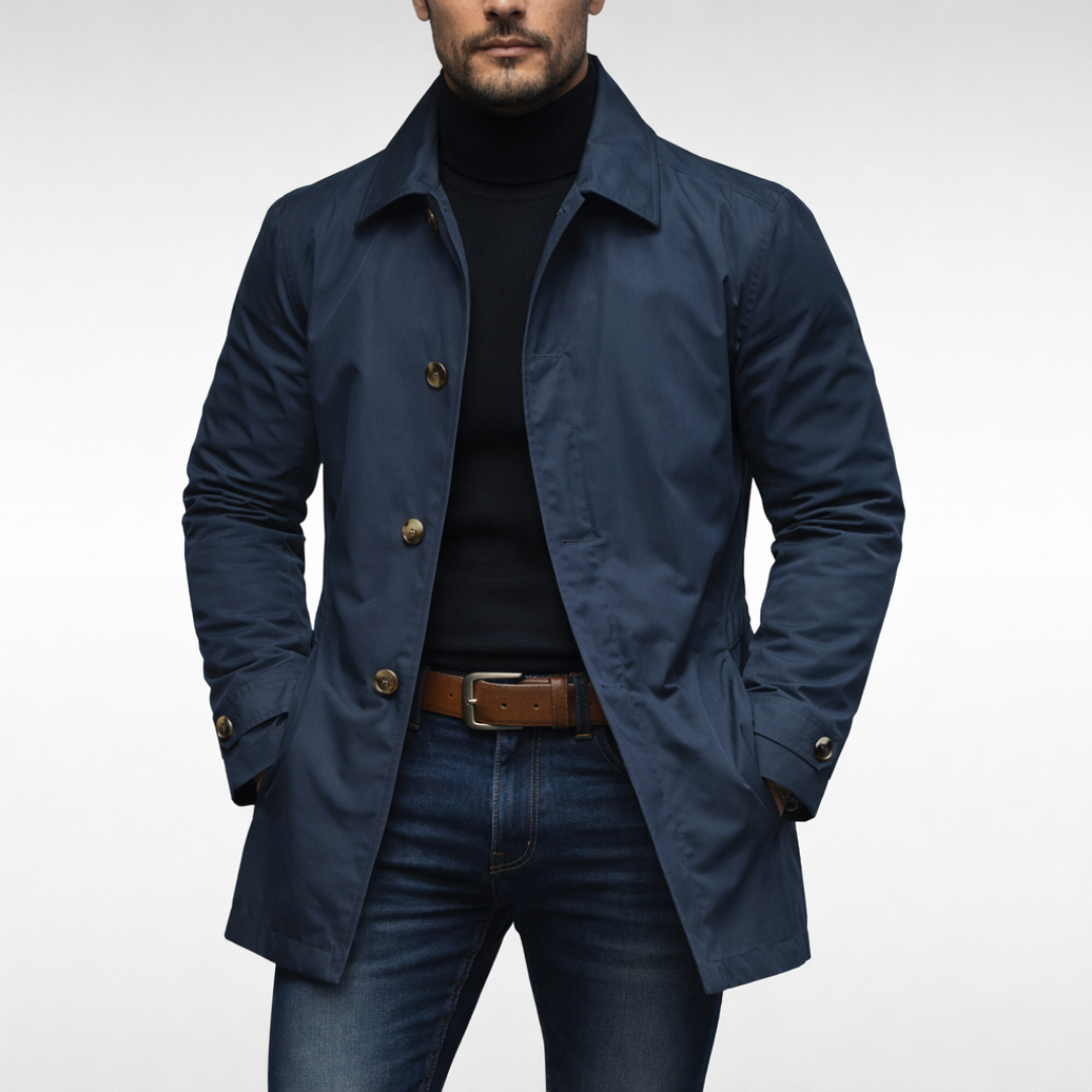 Herrenjacke mit klassischem Schnitt und praktischen Taschen | A&B - 3 - Annoboutique