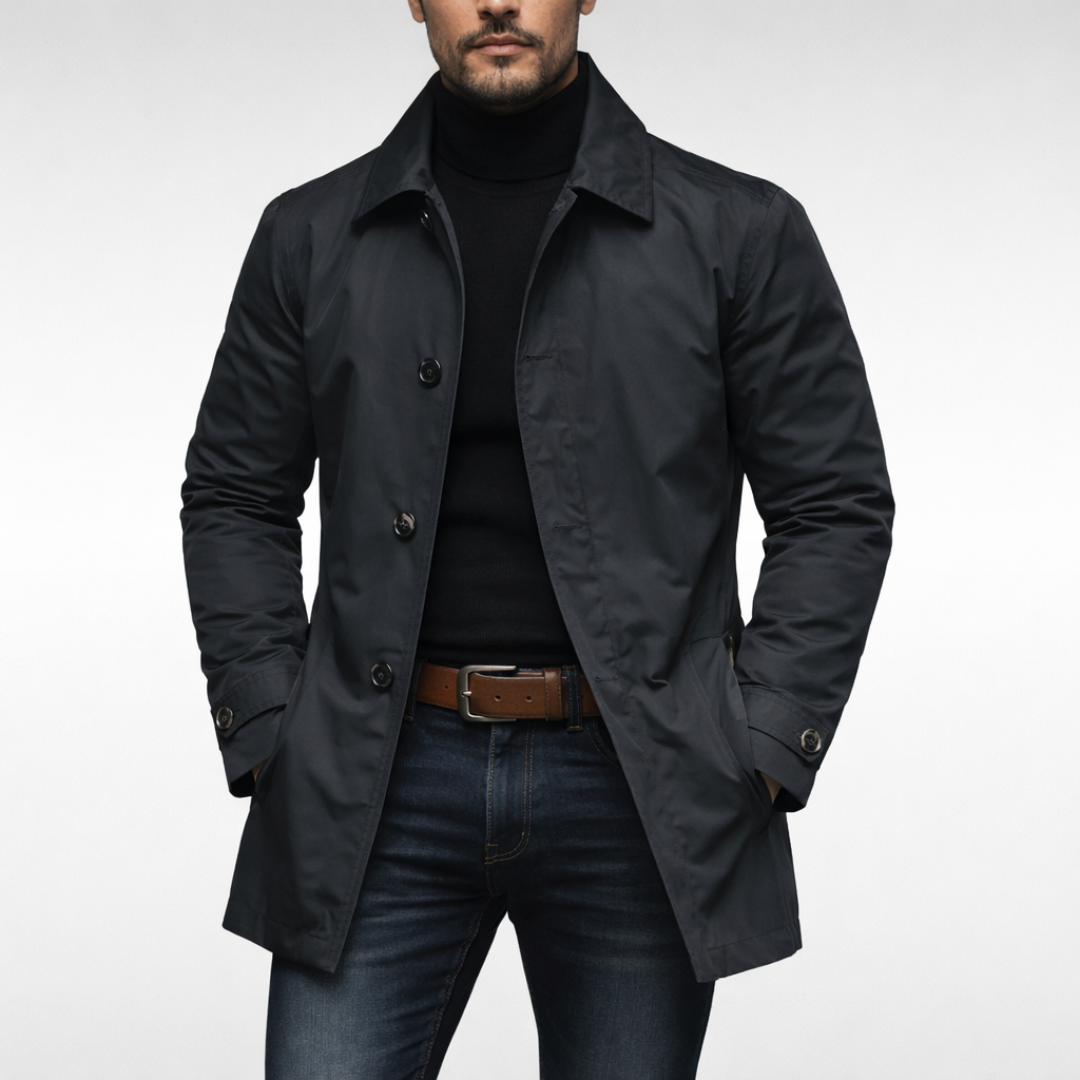 Herrenjacke mit klassischem Schnitt und praktischen Taschen | A&B - 4 - Annoboutique