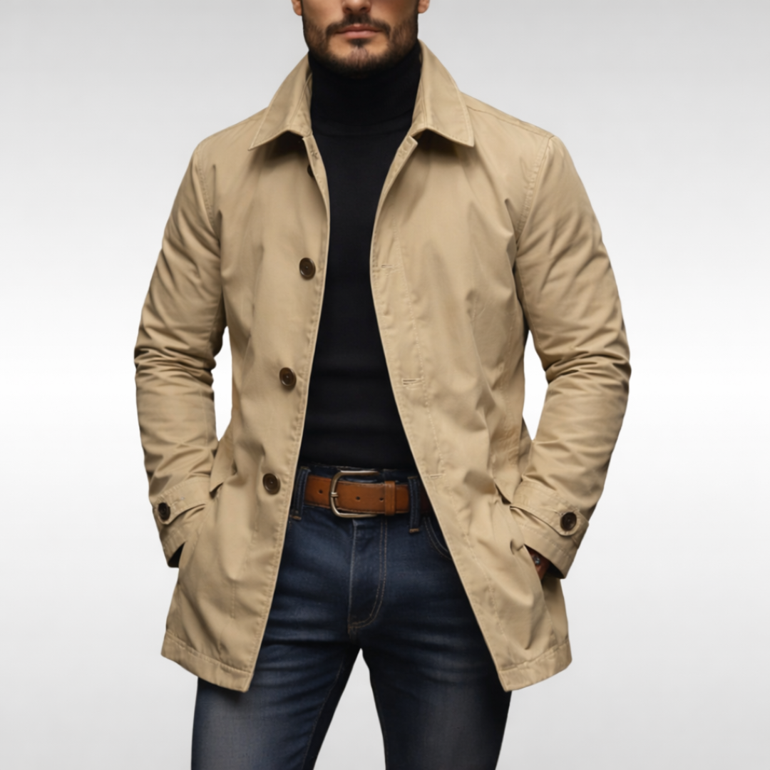 Herrenjacke mit klassischem Schnitt und praktischen Taschen | A&B - 5 - Annoboutique