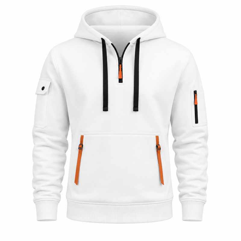 Herren Hoodie mit praktischen Reißverschlusstaschen und modernem Schnitt | A&B - 8 - Annoboutique