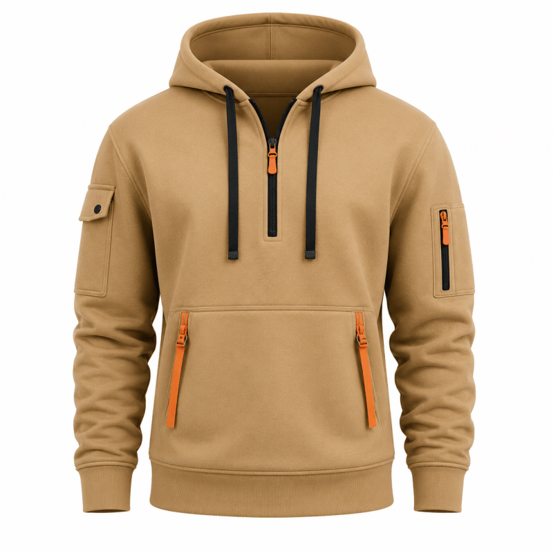 Herren Hoodie mit praktischen Reißverschlusstaschen und modernem Schnitt | A&B - 11 - Annoboutique