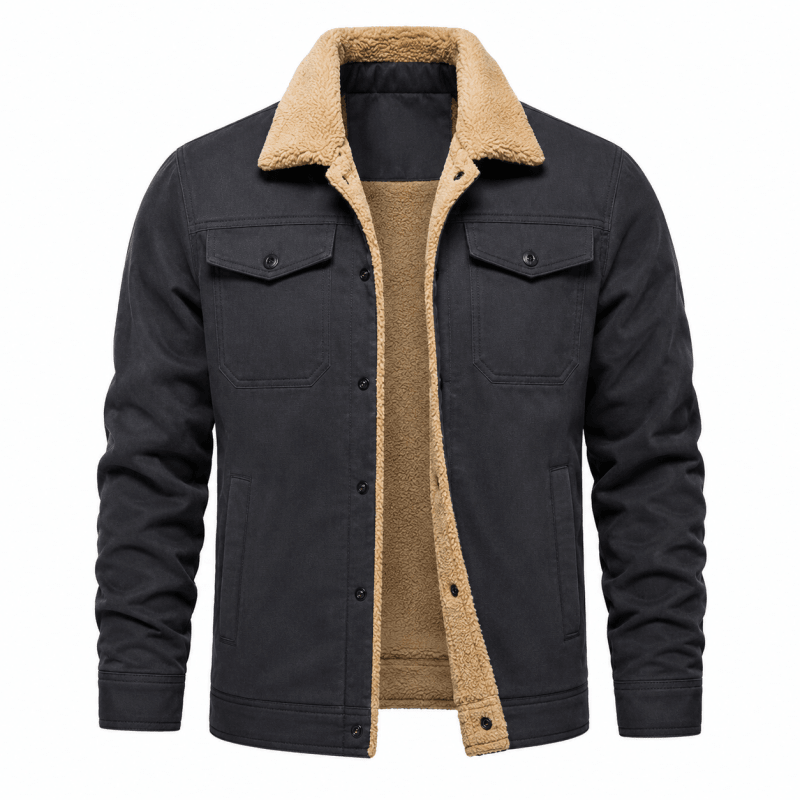 Herrenjacke mit lässigem Schnitt und praktischen Taschen | A&B - 3 - Annoboutique