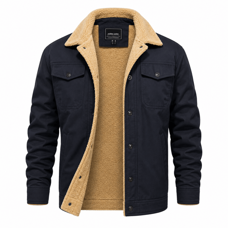 Herrenjacke mit lässigem Schnitt und praktischen Taschen | A&B - 7 - Annoboutique