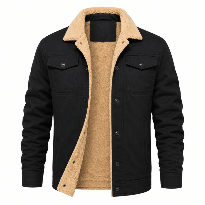 Herrenjacke mit lässigem Schnitt und praktischen Taschen | A&B - 9 - Annoboutique