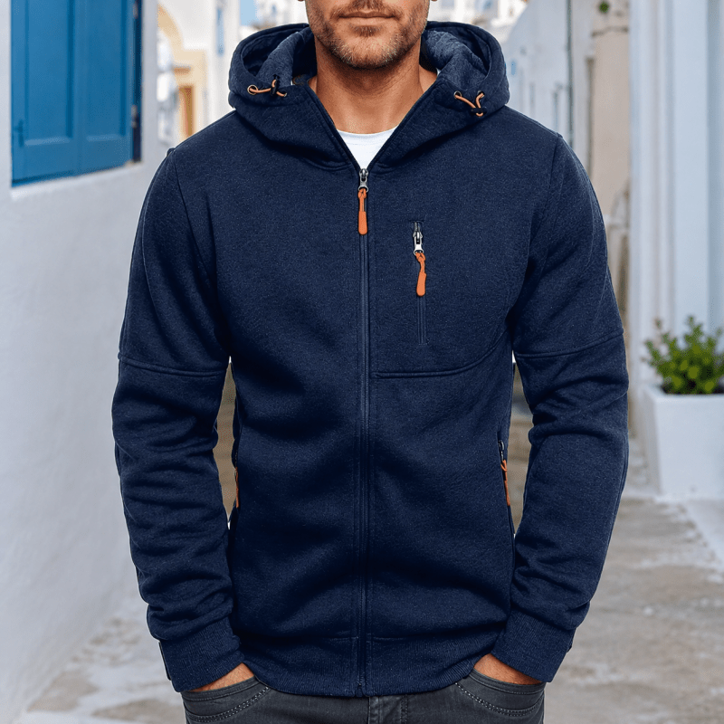 Herren Hoodie mit praktischen Taschen und Kapuze | A&B - 1 - Annoboutique