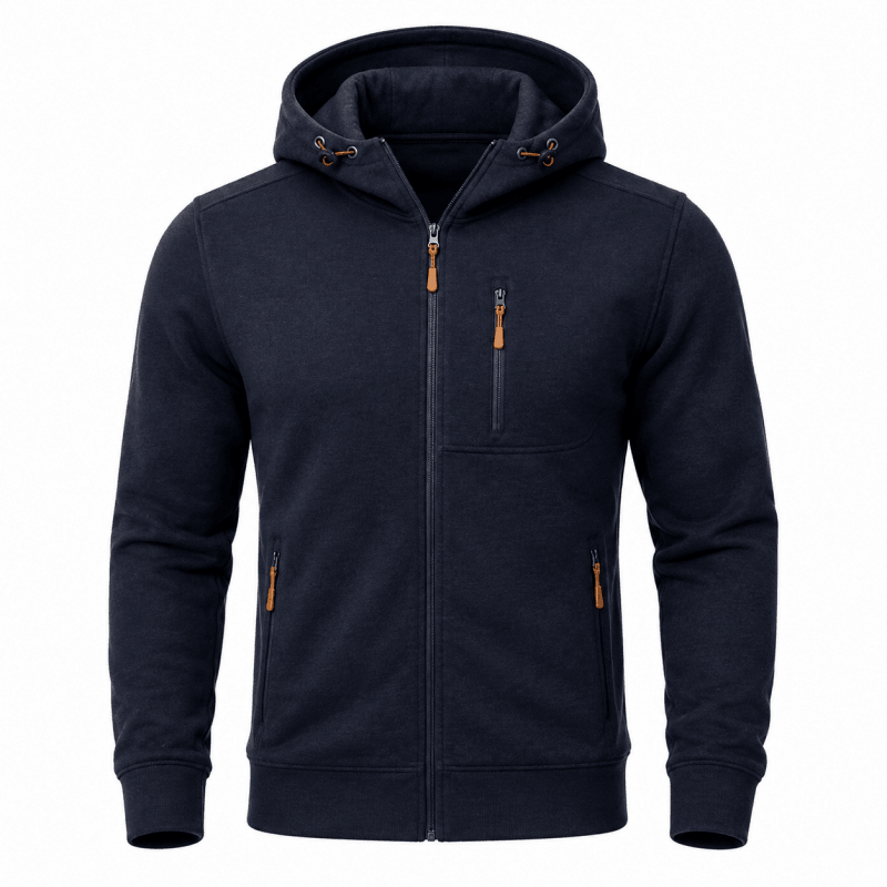 Herren Hoodie mit praktischen Taschen und Kapuze | A&B - 2 - Annoboutique