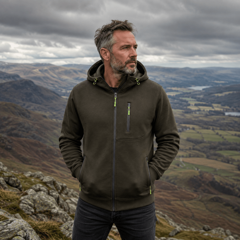 Herren Hoodie mit praktischen Taschen und Kapuze | A&B - 5 - Annoboutique