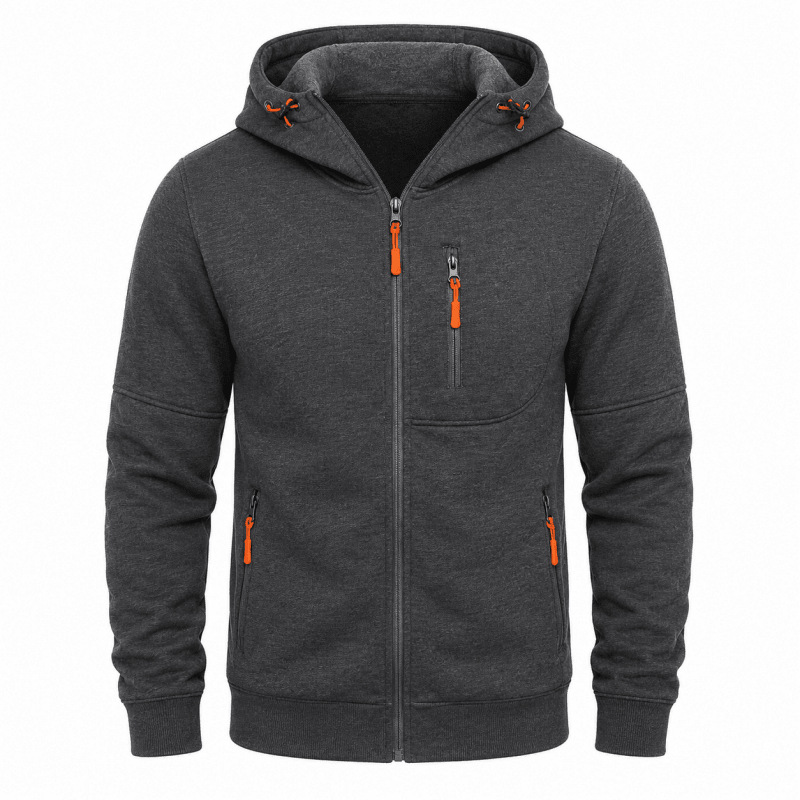 Herren Hoodie mit praktischen Taschen und Kapuze | A&B - 6 - Annoboutique