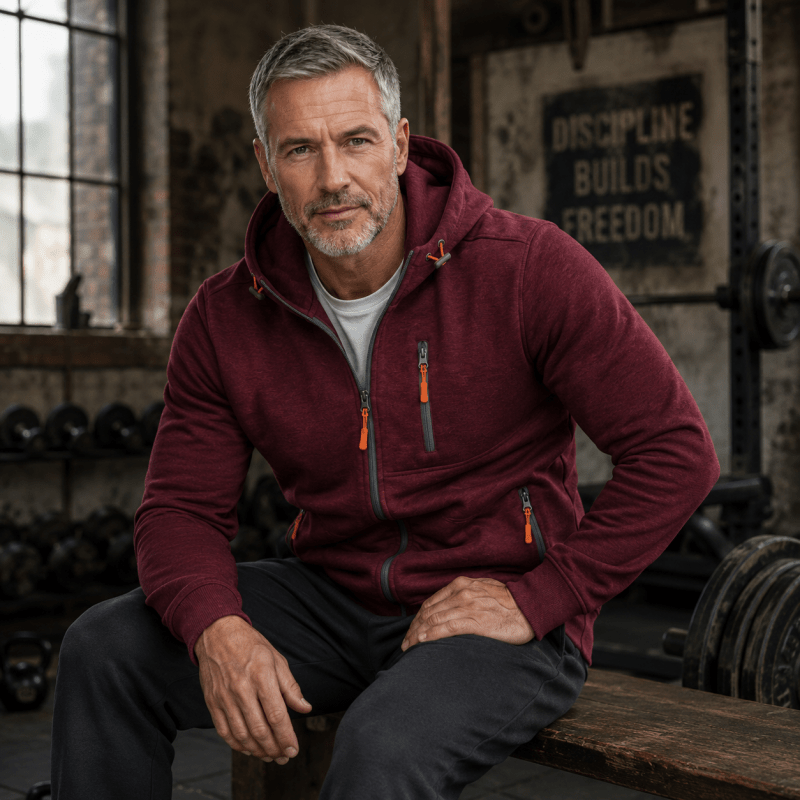 Herren Hoodie mit praktischen Taschen und Kapuze | A&B - 10 - Annoboutique
