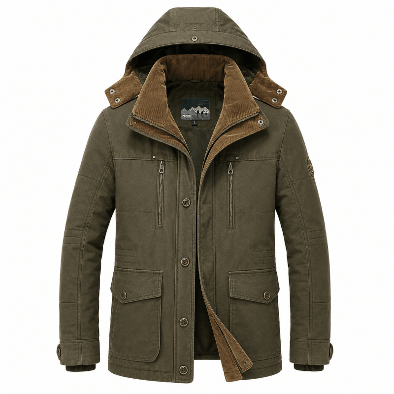 Herrenjacke mit Kapuze und praktischen Taschen | A&B - 1 - Annoboutique