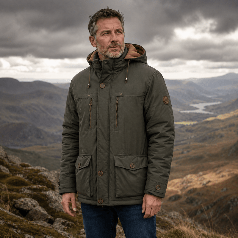 Herrenjacke mit Kapuze und praktischen Taschen | A&B - 2 - Annoboutique