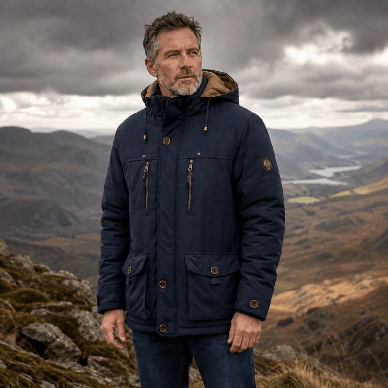 Herrenjacke mit Kapuze und praktischen Taschen | A&B - 5 - Annoboutique