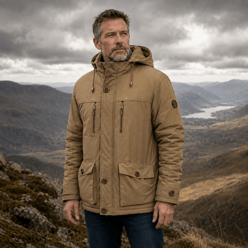 Herrenjacke mit Kapuze und praktischen Taschen | A&B - 7 - Annoboutique