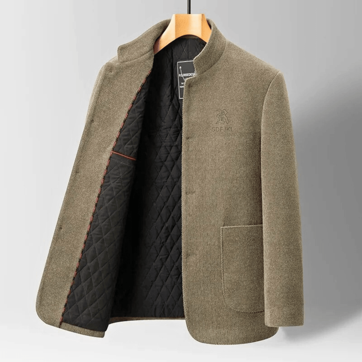 Jacket Herren mit modernem Stehkragen und lässiger Passform | A&B - 3 - Annoboutique
