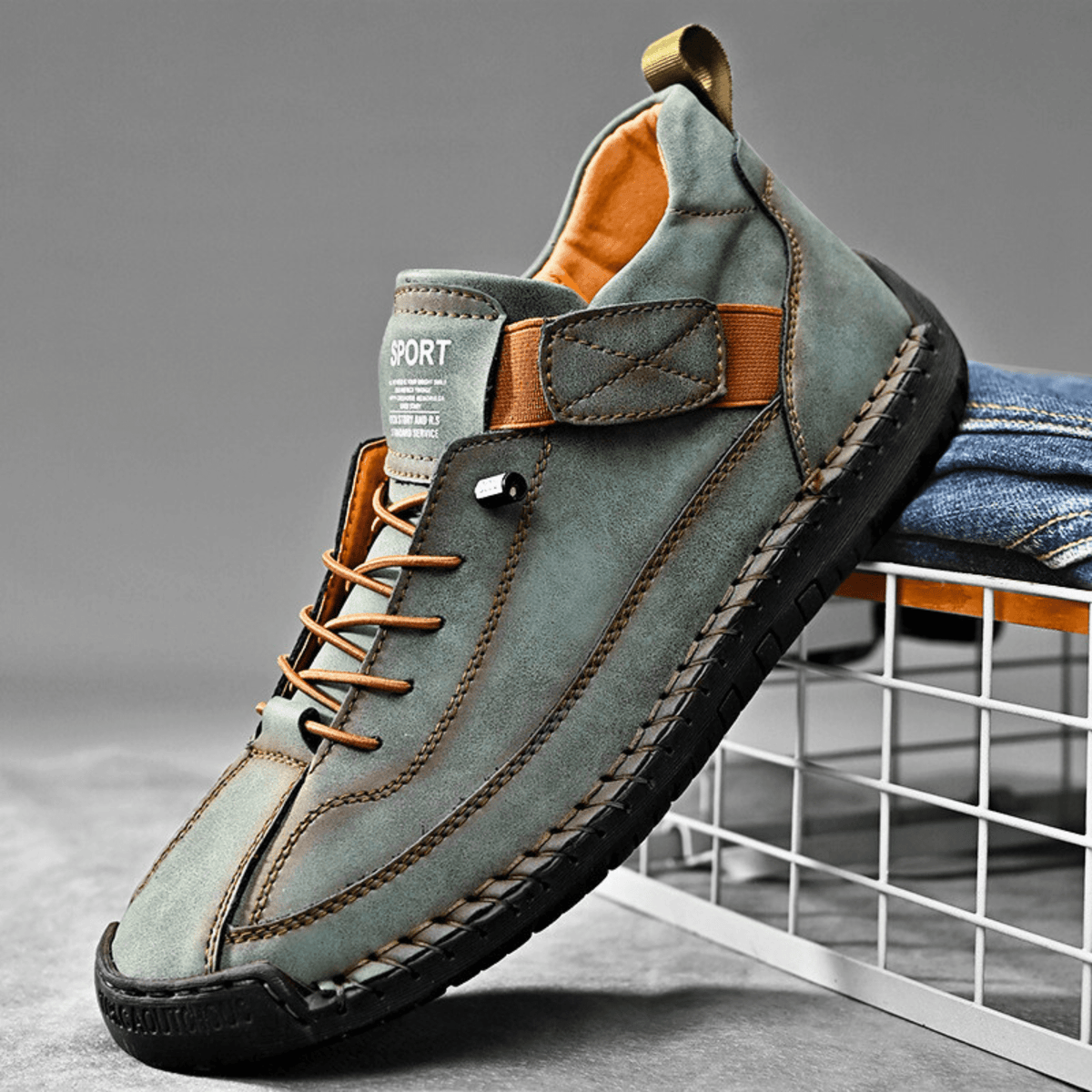Herren Sneaker mit praktischem Klettverschluss und sportlichem Design | A&B - 1 - Annoboutique
