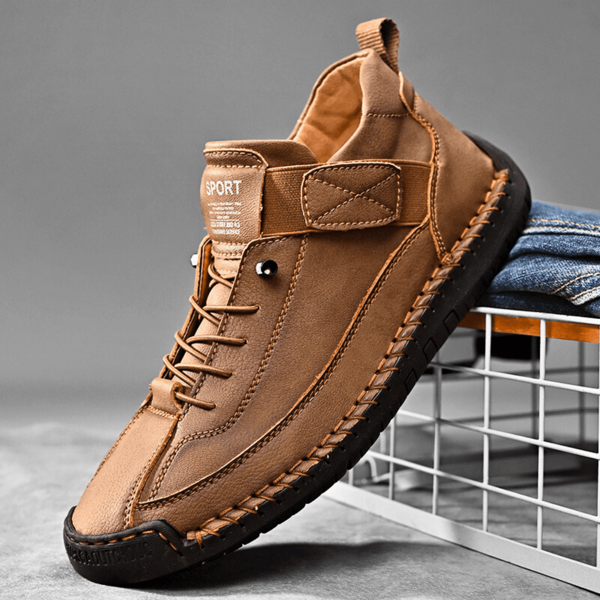 Herren Sneaker mit praktischem Klettverschluss und sportlichem Design | A&B - 2 - Annoboutique