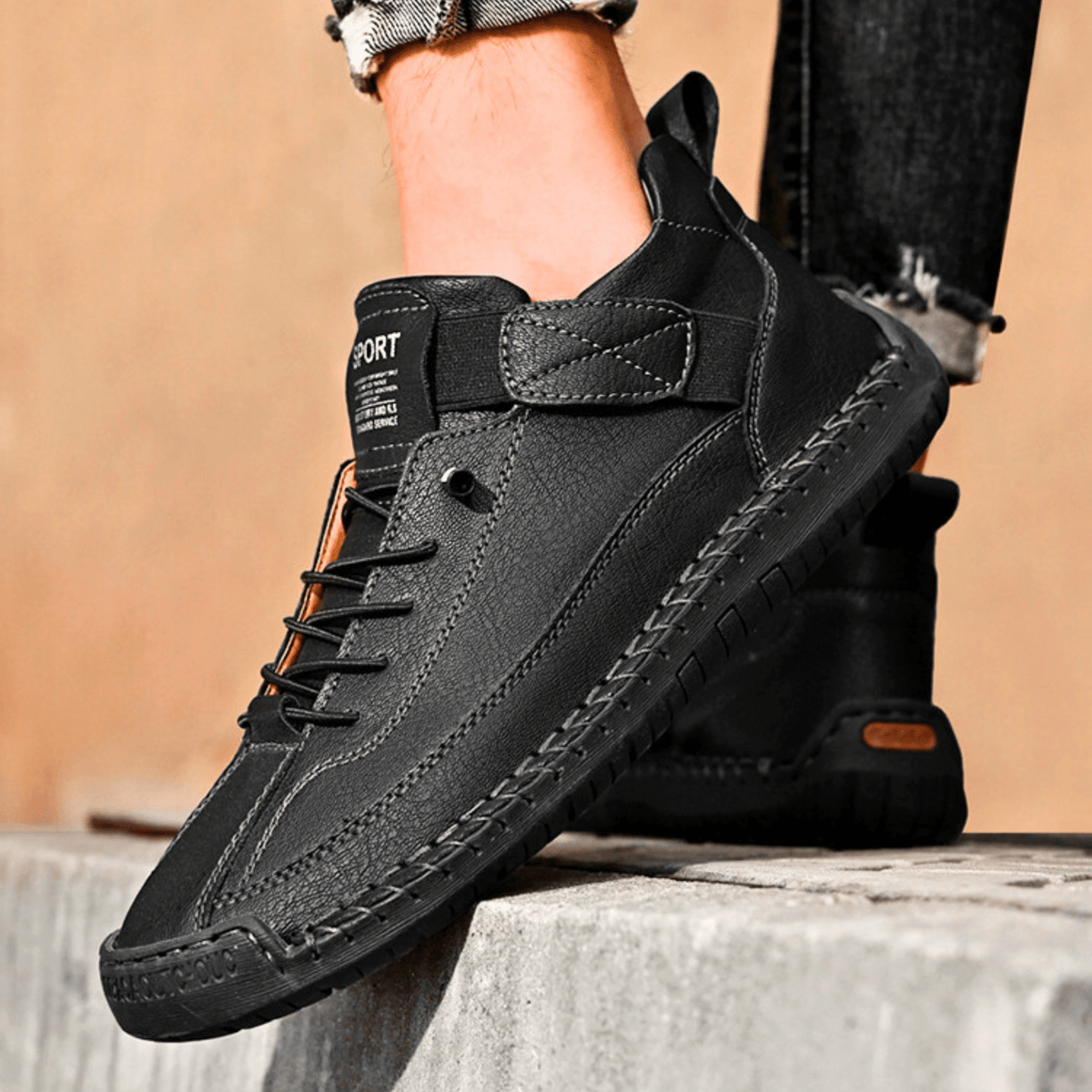 Herren Sneaker mit praktischem Klettverschluss und sportlichem Design | A&B - 23 - Annoboutique