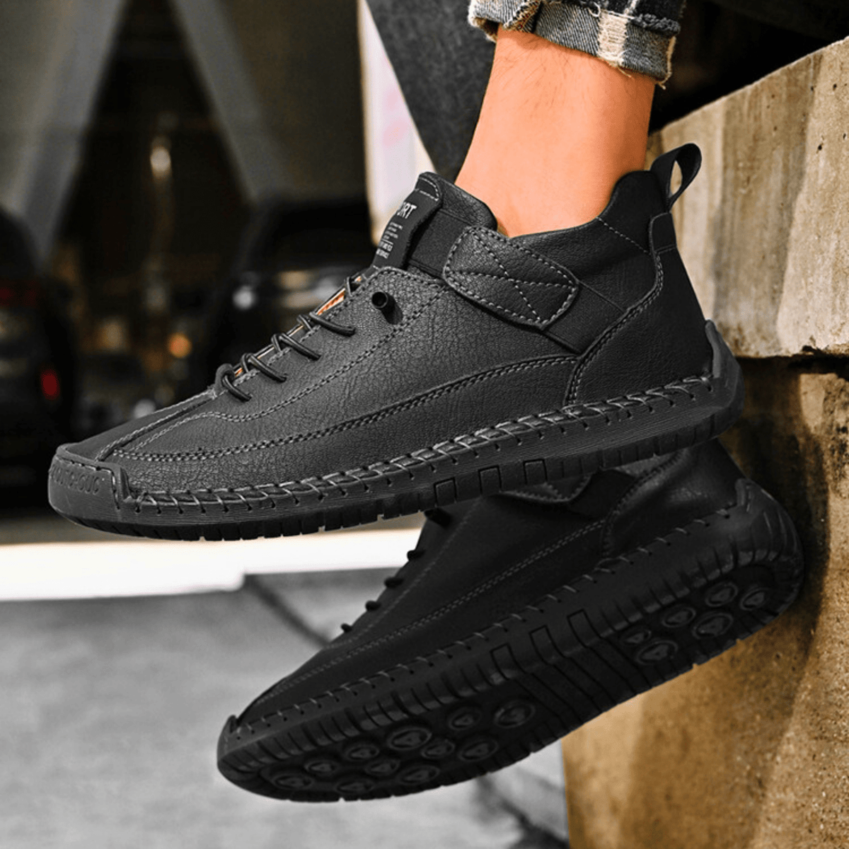 Herren Sneaker mit praktischem Klettverschluss und sportlichem Design | A&B - 24 - Annoboutique