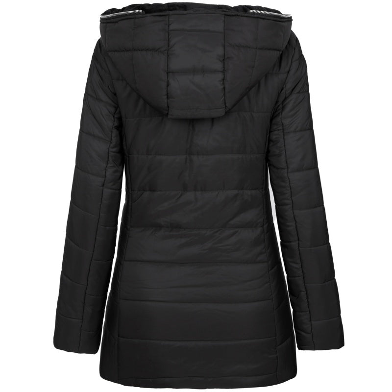 Damen Winterjacke mit Kapuze und tailliertem Schnitt | A&B - 2 - Annoboutique