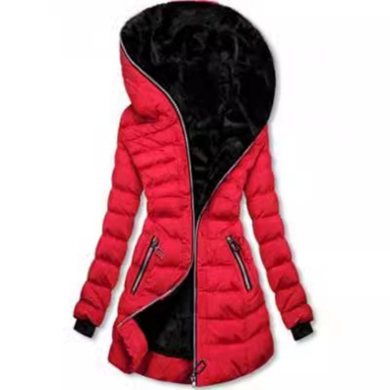 Damen Winterjacke mit Kapuze und tailliertem Schnitt | A&B - 7 - Annoboutique
