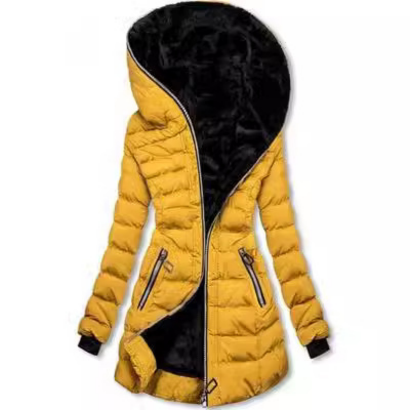 Damen Winterjacke mit Kapuze und tailliertem Schnitt | A&B - 10 - Annoboutique