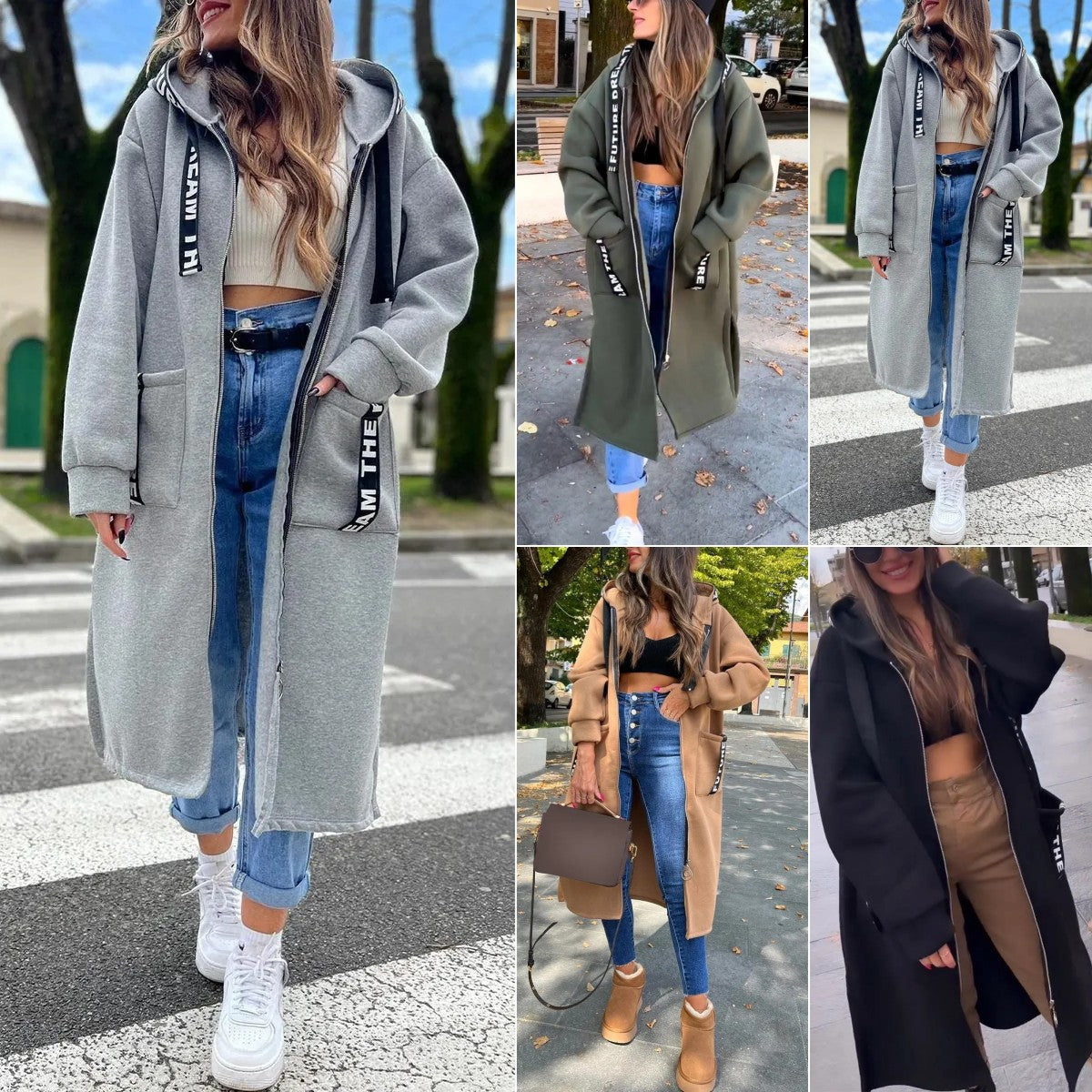 Damen Jacke im lässigen Oversized-Schnitt mit praktischen Taschen | A&B - 1 - Annoboutique